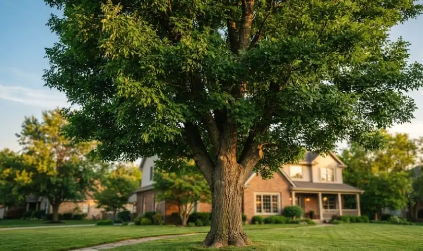 Healthy ash tree on a residential lawn in Sioux Falls